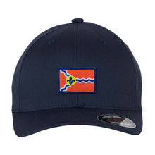 Load image into Gallery viewer, STL Flag Patch Flexfit Hat - Navy
