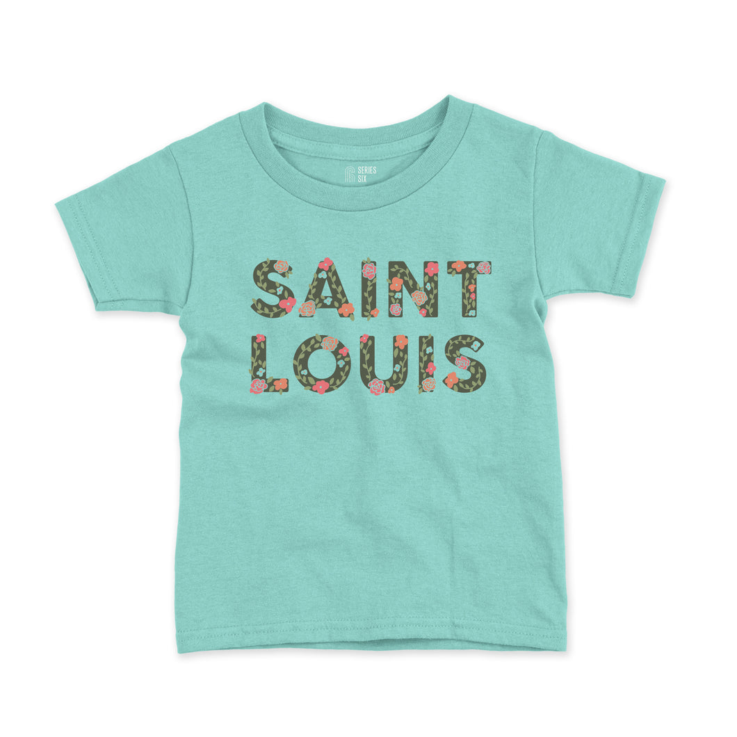 Saint Louis Floral Short Sleeve Youth T-Shirt