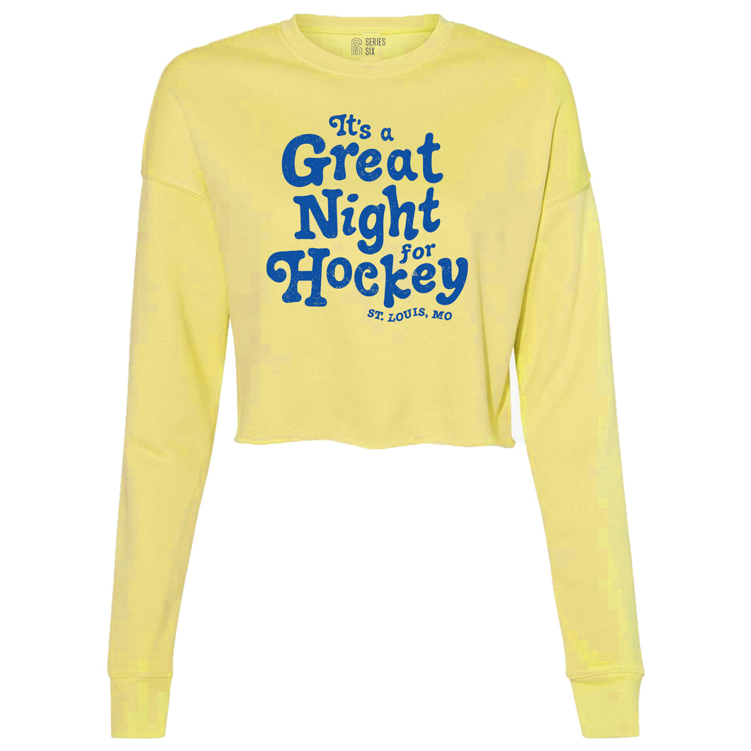 Great Night for Hockey Cropped Sweatshirt