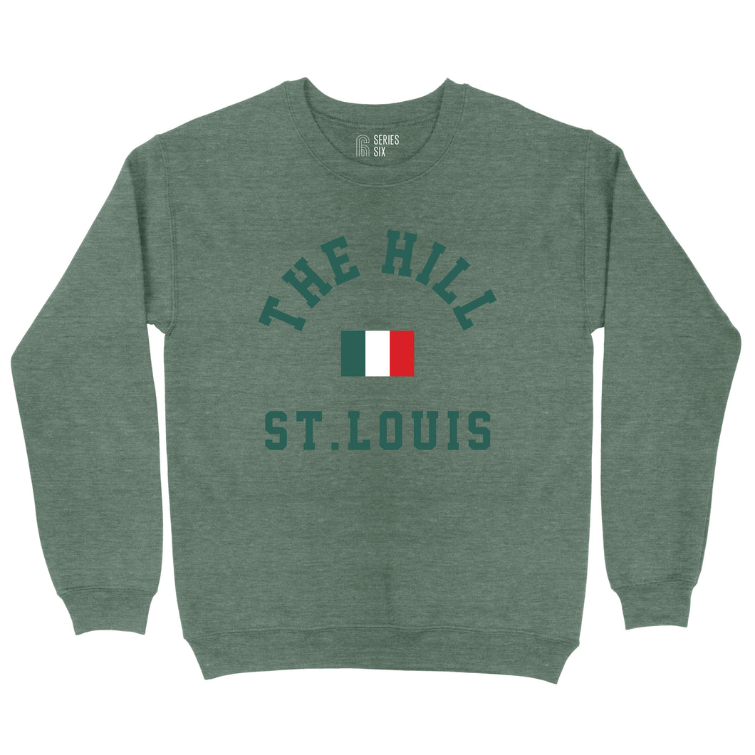 The Hill St. Louis Crewneck Unisex Sweatshirt - Green