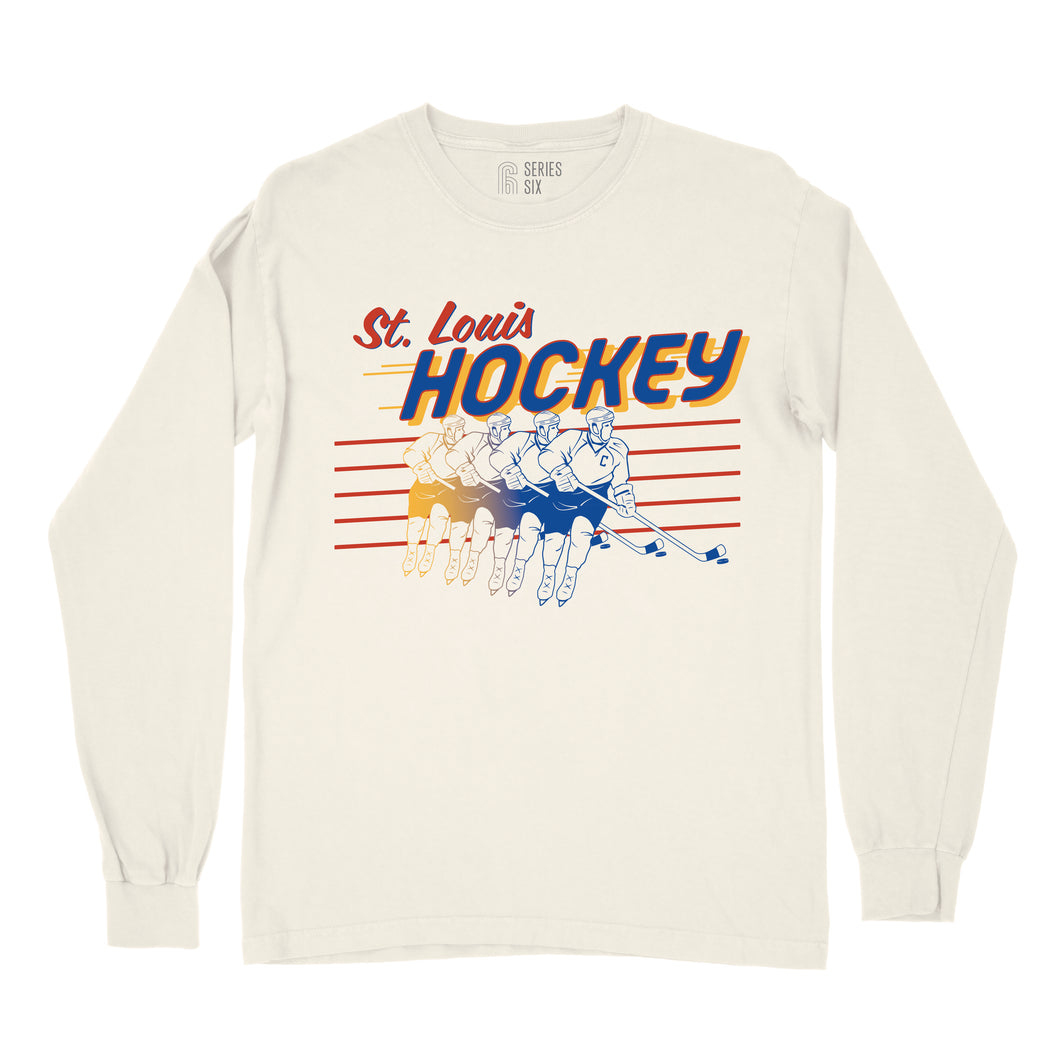 Hockey Player Ombre Unisex Long Sleeve T-Shirt