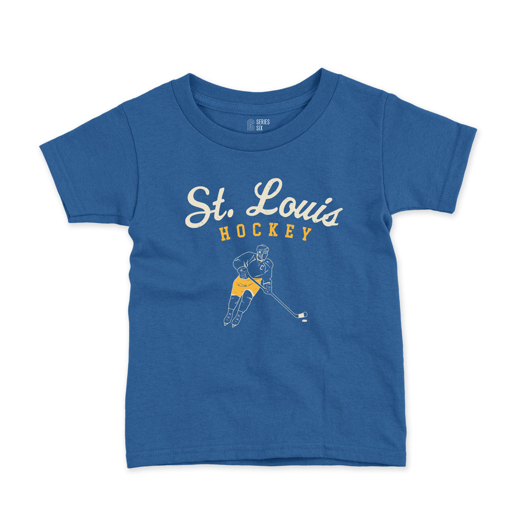 Vintage St. Louis Hockey Player Short Sleeve Youth T-Shirt