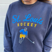 Load image into Gallery viewer, Vintage St. Louis Hockey Player Unisex Sweatshirt
