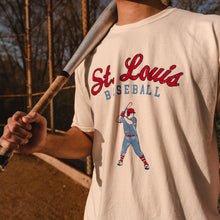 Load image into Gallery viewer, Vintage St. Louis Baseball Player Short Sleeve Unisex T-Shirt - Ivory
