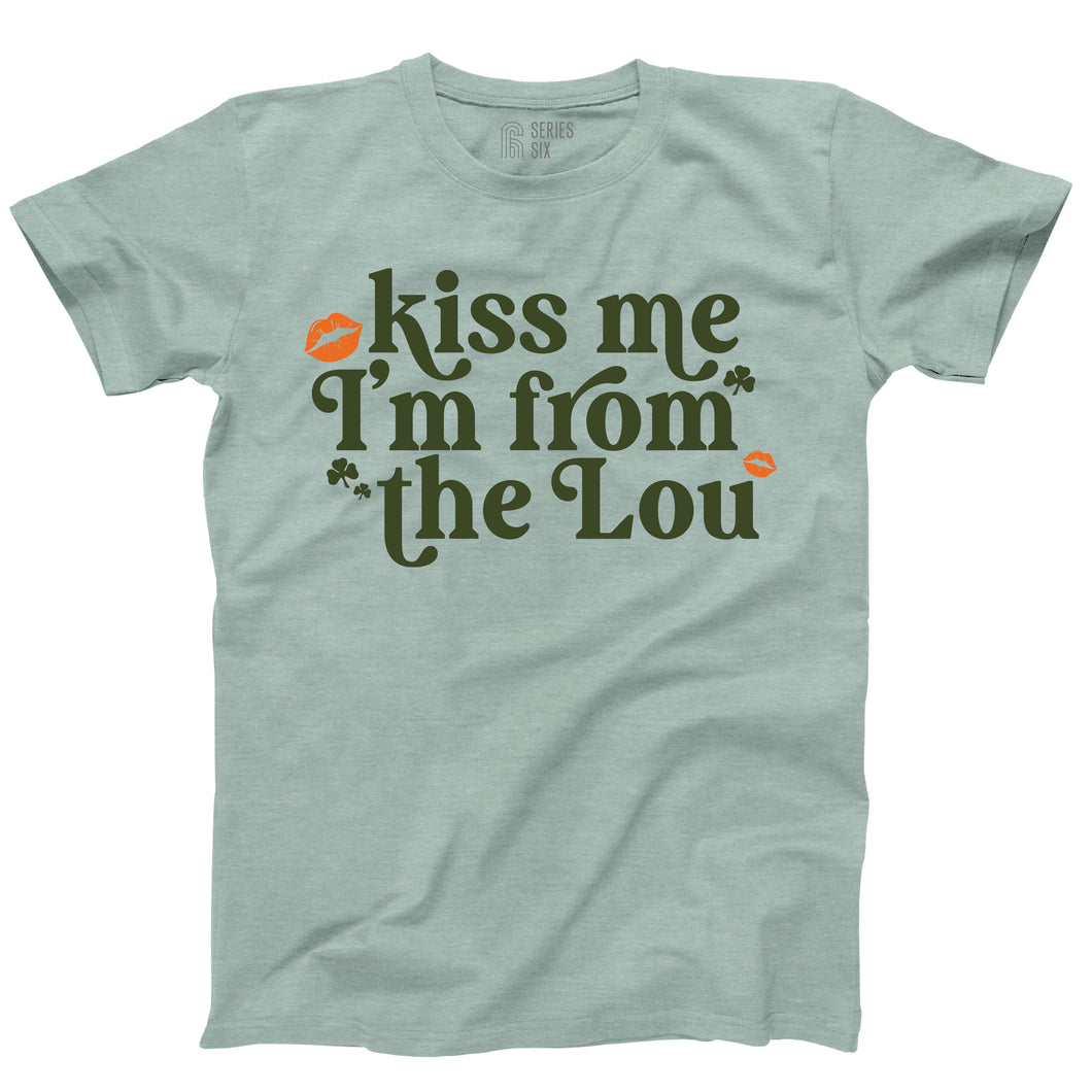 Kiss Me I'm From The Lou Short Sleeve Unisex T-Shirt - Light Green