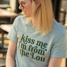 Load image into Gallery viewer, Kiss Me I&#39;m From The Lou Short Sleeve Unisex T-Shirt - Light Green
