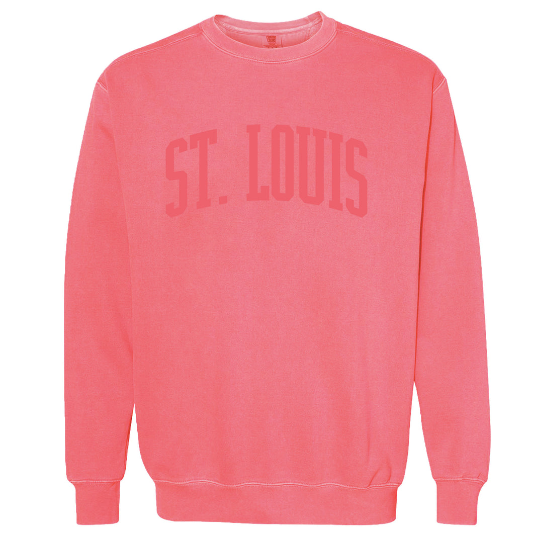 St. Louis Puff Crewneck Unisex Sweatshirt - Pink