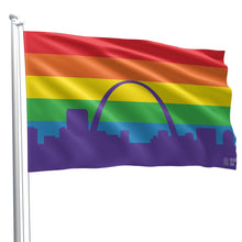 Load image into Gallery viewer, St. Louis Skyline Pride Flag - 3 x 5
