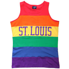 Load image into Gallery viewer, Rainbow St. Louis Color Block Unisex Tank
