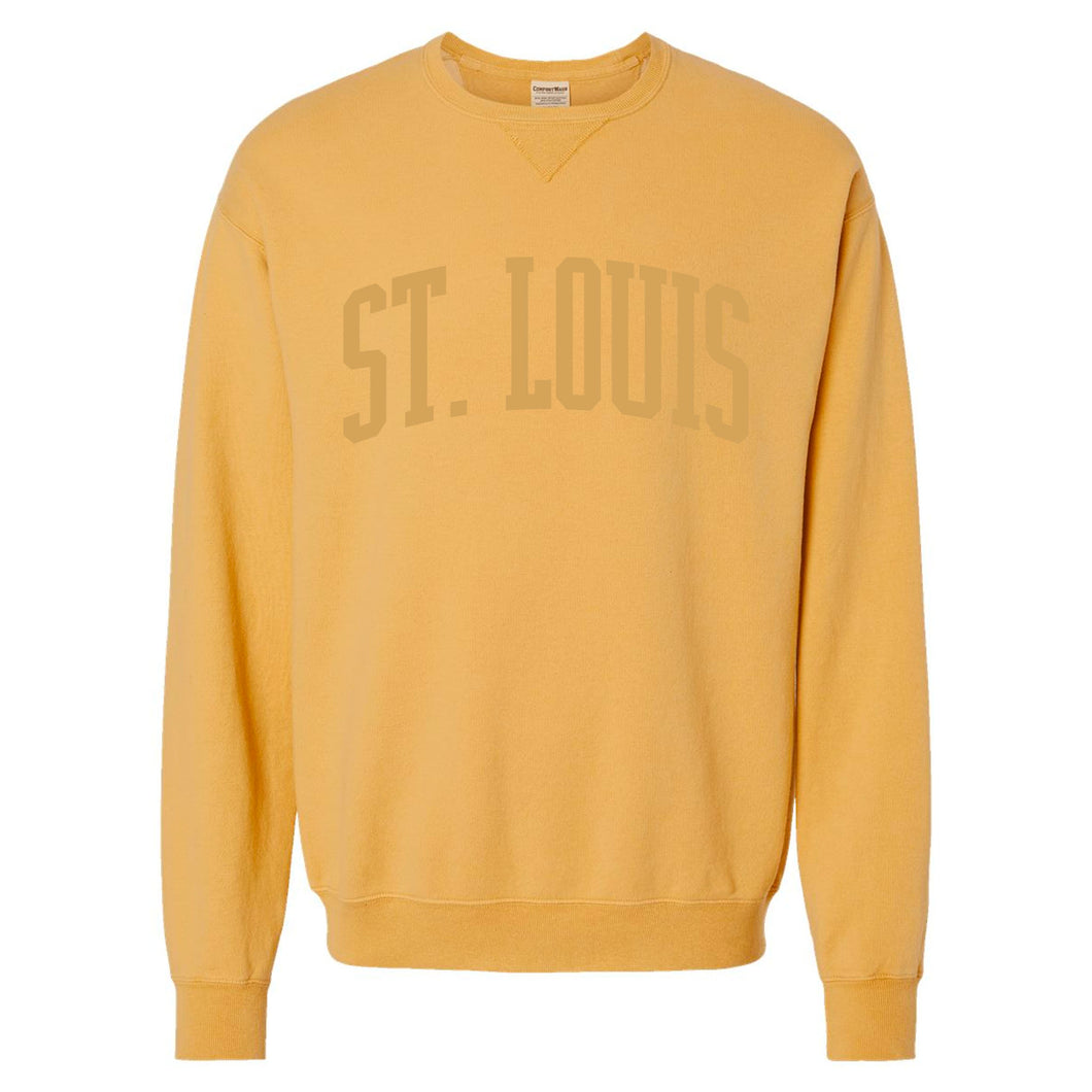 St. Louis Puff Crewneck Unisex Sweatshirt - Gold