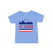 Load image into Gallery viewer, St. Louis Retro Skyline Toddler T-Shirt - Powder Blue
