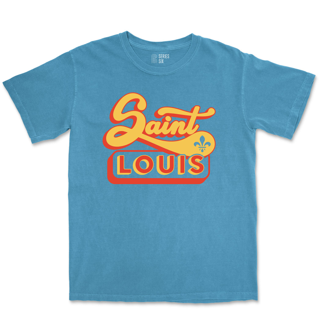 Retro St. Louis Fleur de Lis Unisex Short Sleeve T-Shirt