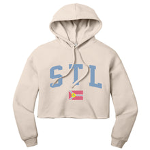 Load image into Gallery viewer, STL Flag Hooded Cropped Sweatshirt
