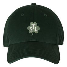 Load image into Gallery viewer, STL Shamrock Soft Style Hat - Forest Green
