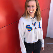 Load image into Gallery viewer, STL Throwback Hooded Cropped Sweatshirt
