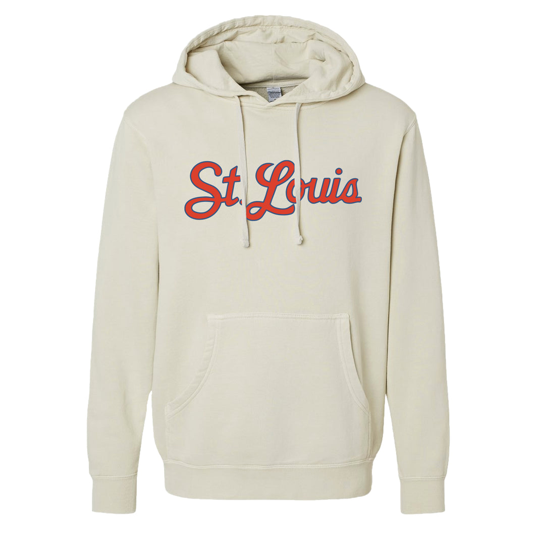 St. Louis Script Unisex Hooded Sweatshirt - Ivory