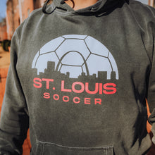 Load image into Gallery viewer, Soccer Skyline Unisex Hooded Sweatshirt
