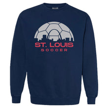 Load image into Gallery viewer, Soccer Skyline Unisex Crewneck Sweatshirt - Navy
