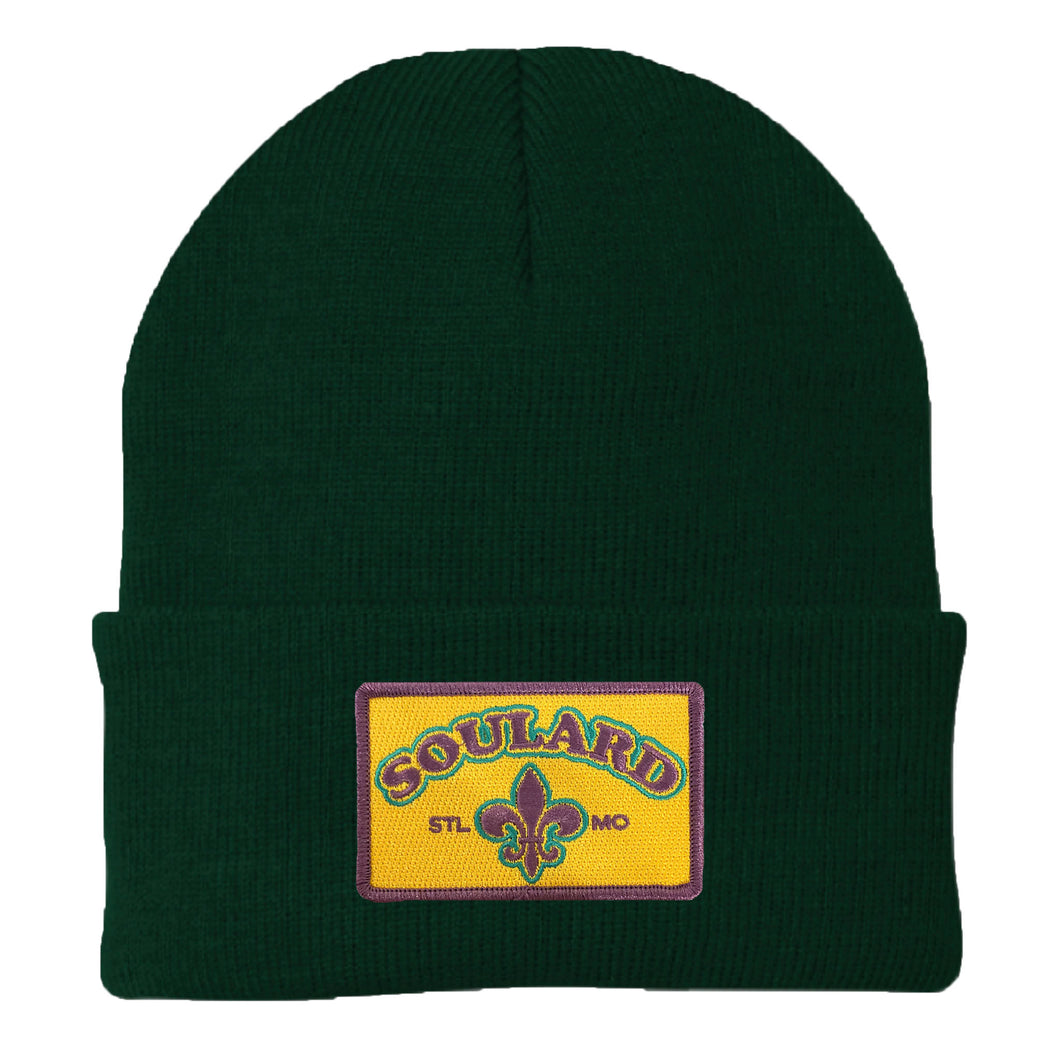 Soulard Patch Knit Beanie Hat - Forest