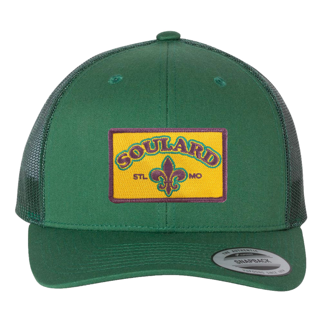 Soulard Patch Mardi Gras Snapback Trucker Hat - Green