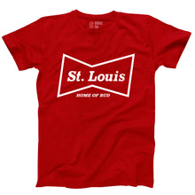 Load image into Gallery viewer, Budweiser Bowtie St. Louis Unisex Short Sleeve T-Shirt - Red
