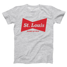 Load image into Gallery viewer, Budweiser Bowtie St. Louis Unisex Short Sleeve T-Shirt - Grey
