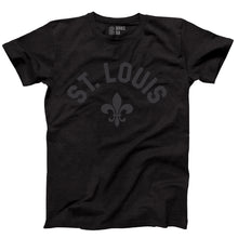 Load image into Gallery viewer, St. Louis Fleur de Lis Unisex Short Sleeve T-Shirt - Black

