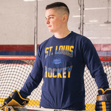Load image into Gallery viewer, St. Louis Hockey Ombre Unisex Long Sleeve T-Shirt
