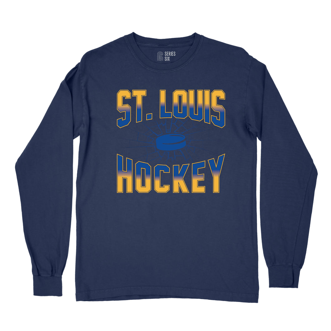 St. Louis Hockey Ombre Unisex Long Sleeve T-Shirt