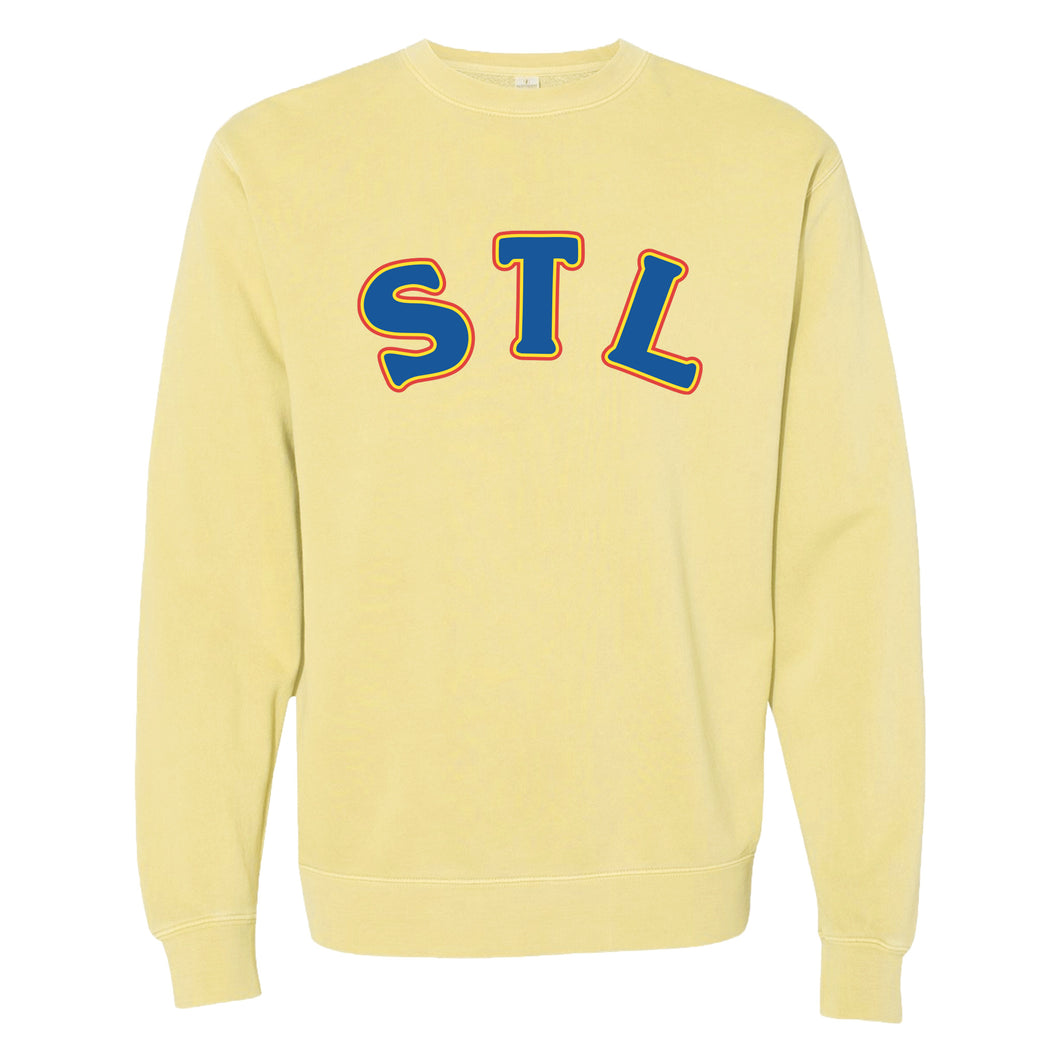 STL Throwback Crewneck Unisex Sweatshirt - Yellow