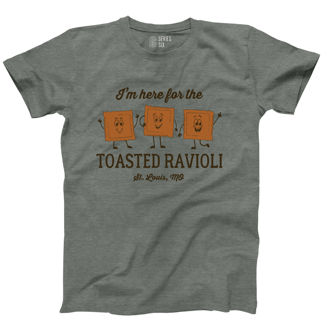 I'm Here for the Toasted Ravioli Short Sleeve Unisex T-Shirt
