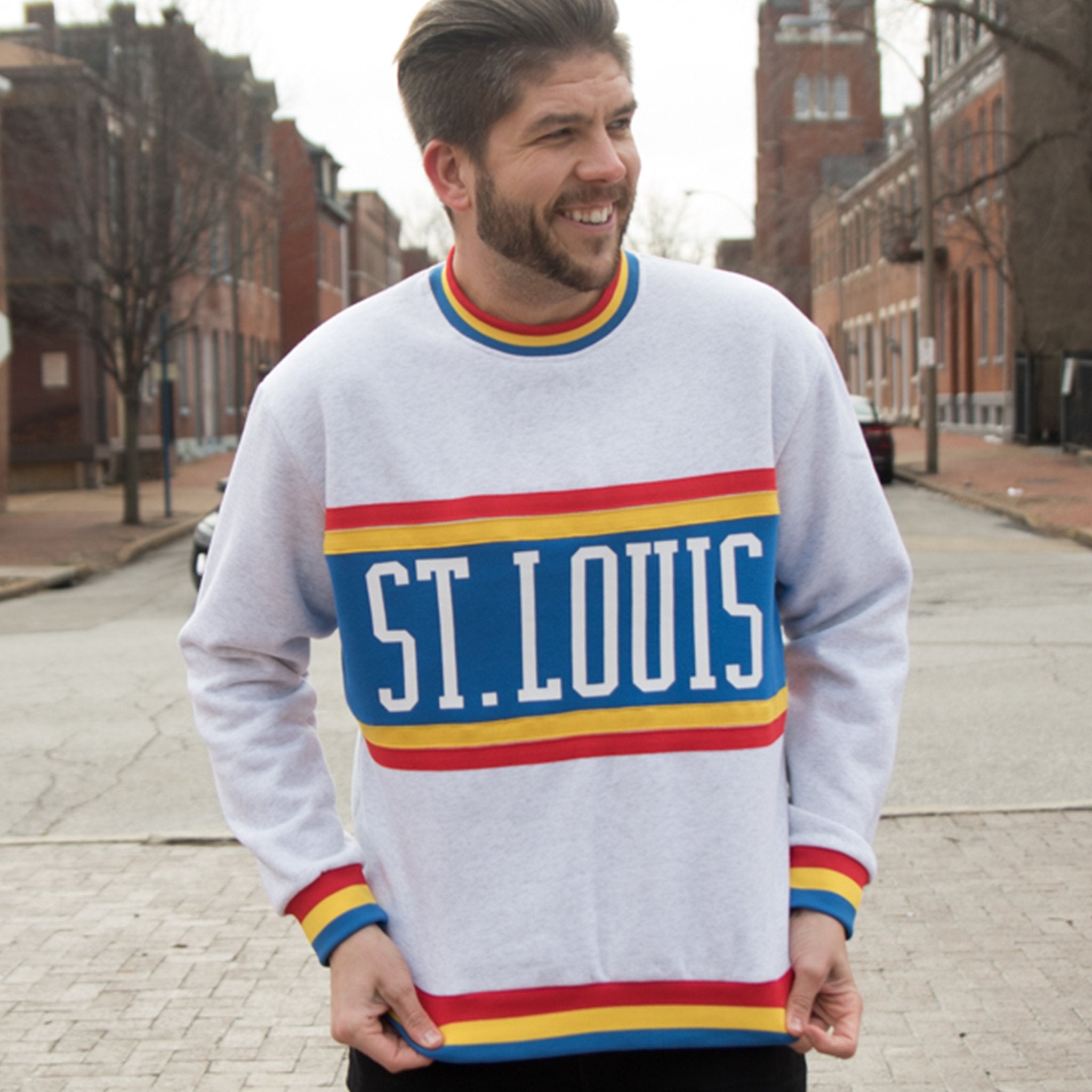 Colorblock crewneck clearance