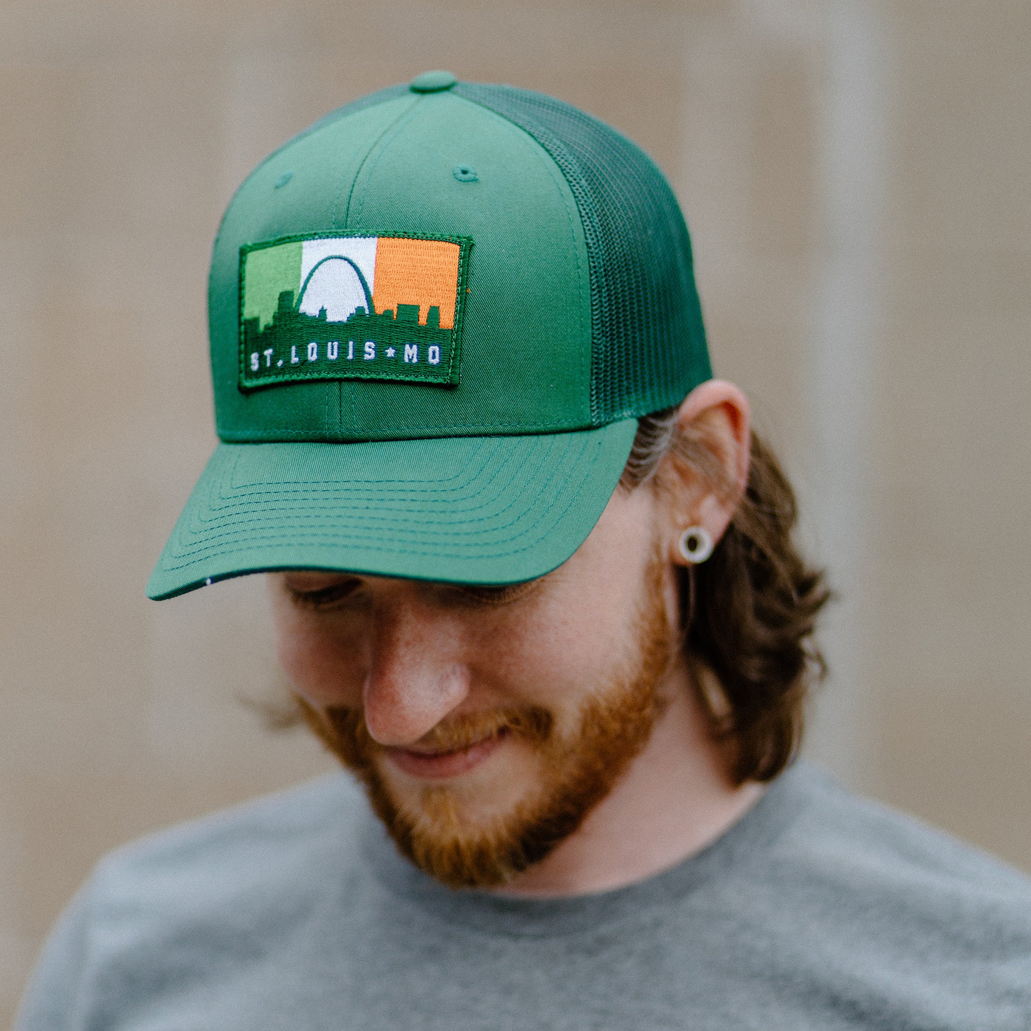 Irish Skyline Patch Snapback Trucker Hat Forest Green – Series Six
