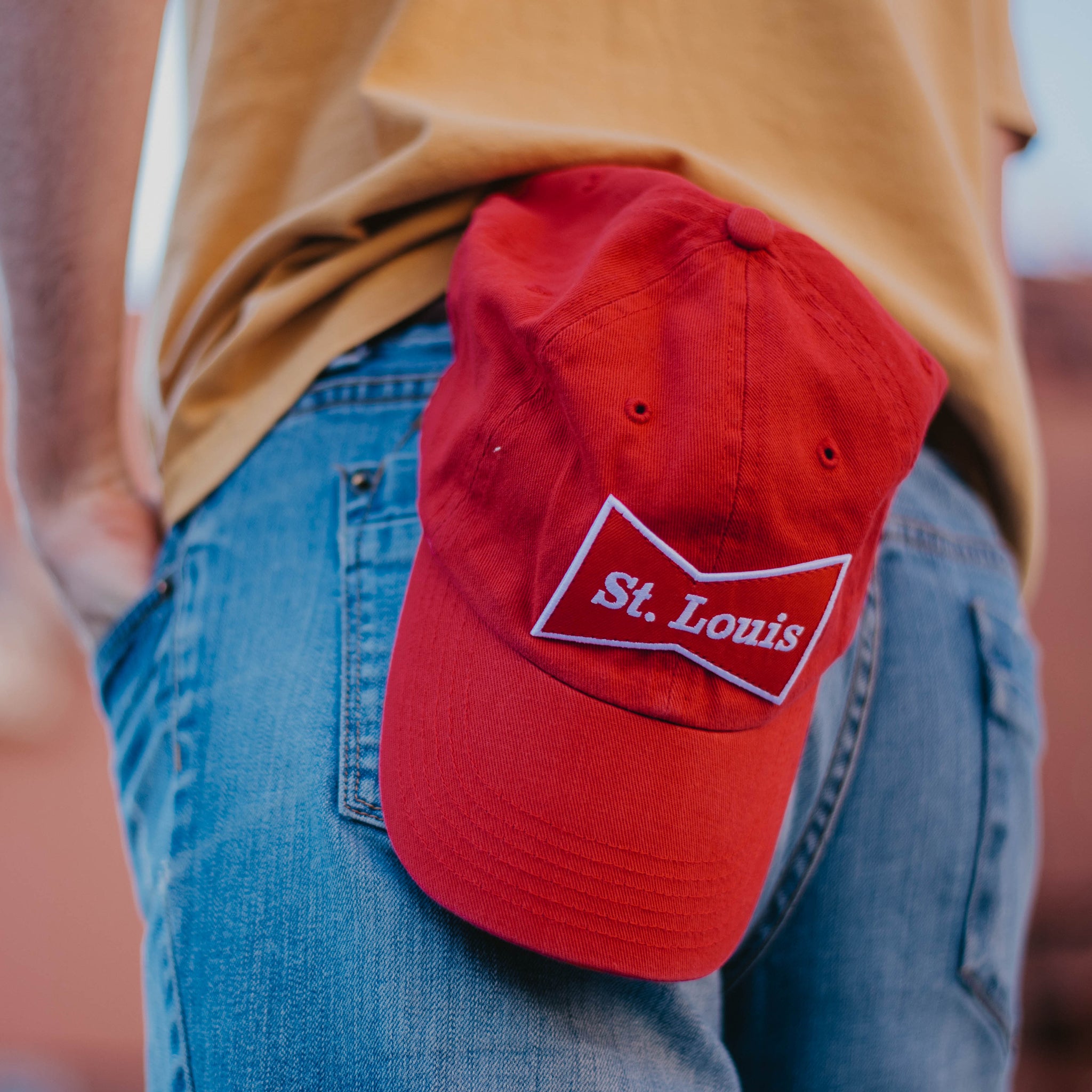 Budweiser Bowtie St. Louis Snapback Trucker Hat